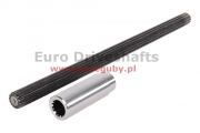 Sleeve assembly/ fixing end 40mm, sleeve 14 splines, l=170mm, outer diameter 58mm, śtube podtoczenia 52mm +shaft 14 splines 39.8mm, l=730mm