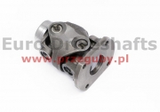 Double Joint 27 x 92 h=150mm, 132 din 50.8, tube 63mm, threaded holes (76x76)