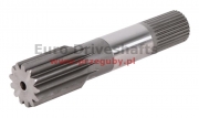 front driveshaft krótka l=221mm, 13 splines śr 45.5mm / 29 splines śr 37.7mm, podtoczenie 37.9mm, case, new holland, komatsu