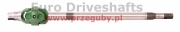driveshaft with double joint 28.5 x 70 l=851mm, splines : 22-22, fendt, john deere oe: al110349 , 501004552