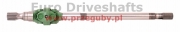 driveshaft with double joint 28.5 x 71 l=893mm, splines : 14-19, john deere oe: al161283 , al174339