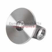 фланец вилка 27 x 74.6 100mm, bez otworów, bez zamka, h-50mm, otwór w podstawie 30mm