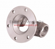 złącze kołnierzowe 30 x 81.8 100mm, din 57mm, 6x8mm (42x42), h-58mm, wysoka z otworem