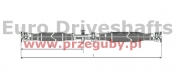 wał napędowy ford transit 92-00 1 podpora l=1979mm, l1=579mm, flansza 120mm sae40 (skrzynia) + flansza 109mm sae56 (most)