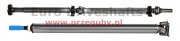 propshaft ford transit 00-> 2 podpory, l=3100mm, l1=800mm, l2=1740mm, Rubber coupling 105mm + flange din50.8mm not welded