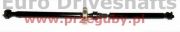 propshaft hyundai santa fe 2001-2006, kia, l=2075mm, l1=950mm, flange sae45mm 52x61mm + Rubber coupling 78mm