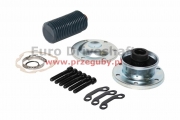пыльник z blachą 100mm jeep grand cherokee, guma stożek, zestaw ze śrubami, otw. 6x8mm, przegub od reduktora