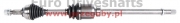 nissan x-trail ii (p) front driveshaft (t31) 2.5 4wd, renault koleos (m.t.), l=1016mm