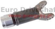 złącze przesuwne 65 x 172 rura 120 x 6mm, l=408mm, wysoka jakość, teflon na tulei, walcowany frez