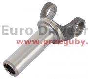 Propshaft sleeve on gearbox side 28 x 59 i/c (85) 23 splines  + 1 cut, śtube  zew. tulei 36mm, l-153mm