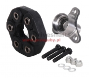 flange trójramienna przegubu gumowego + rubber joint 80mm chrysler, hole 6 x 10mm, h-46+25mm, tube 51.5mm, tulejka centrująca 16mm