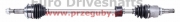 toyota (p) передняя полуось yaris iii 1.0, l=885mm