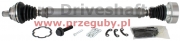 vw (p) front driveshaft golf v, seat, audi, skoda 1.6 tdi/1.9 tdi/2.0 fsi, l=820mm