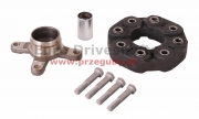 flange czteroramienna przegubu gumowego + rubber joint 120mm, mercedes sprinter, vito ii, końcówka wału, hole 8x12mm, tube 60x2mm (zgmvgw)