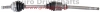 peugeot (p) półoś przednia 607 2.0/2.2 - abs48, l=950mm